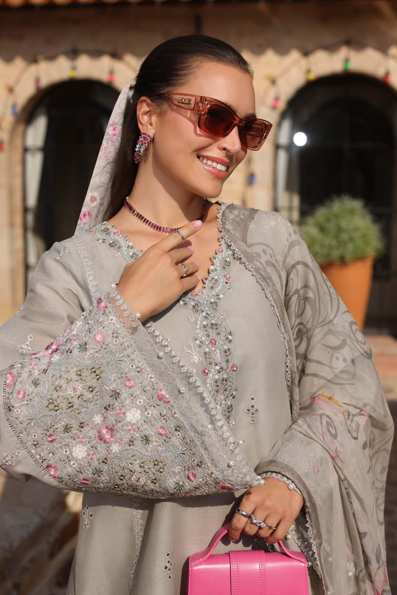 Noor by Saadia Asad | Luxe Chikankari 25 | D1-B - Aqsa Fabrics
