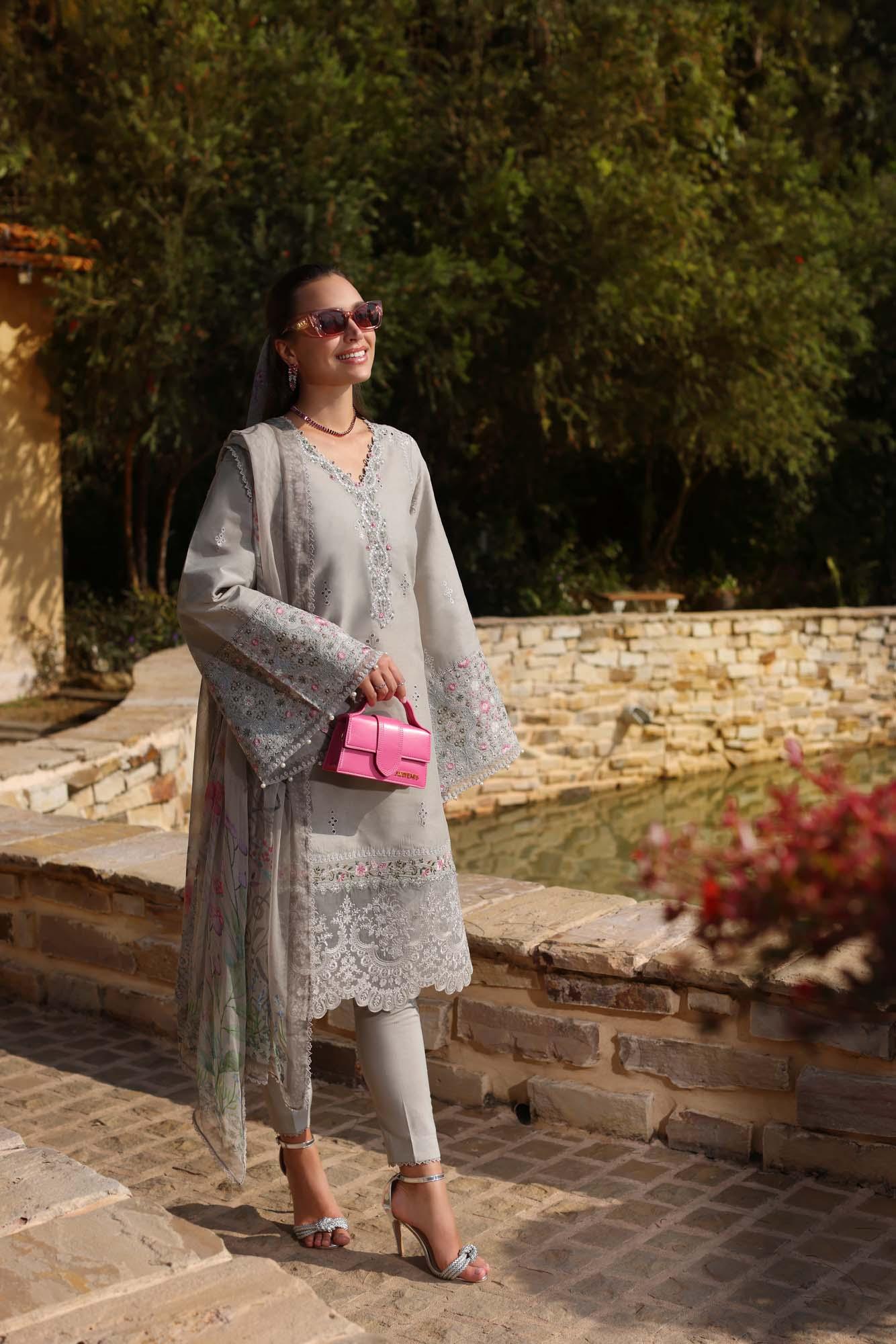 Noor by Saadia Asad | Luxe Chikankari 25 | D1-B - Aqsa Fabrics