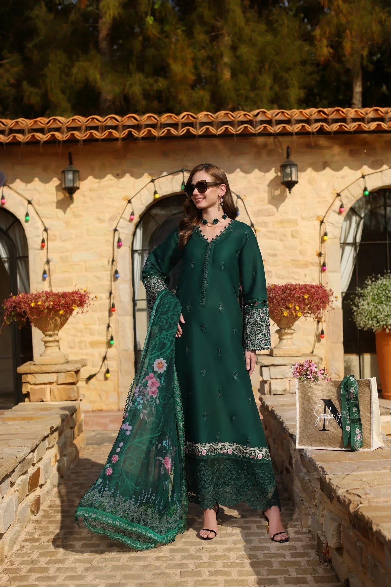 Noor by Saadia Asad | Luxe Chikankari 25 | D1-A - Aqsa Fabrics