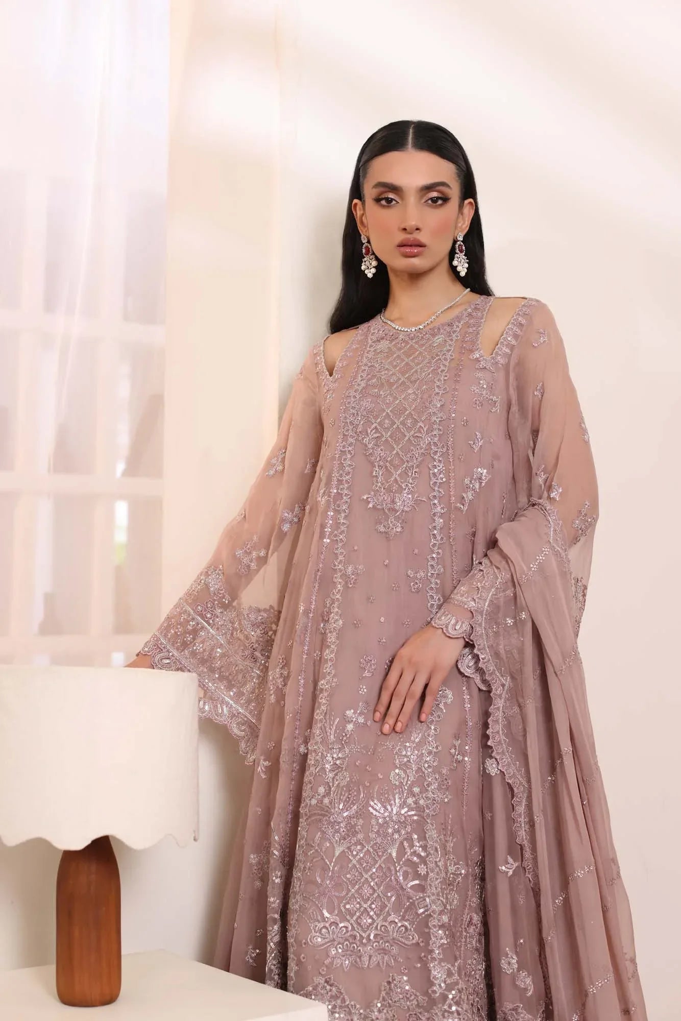 Noor by Saadia Asad | Noor Chiffon De Luxe | D7 - Aqsa Fabrics