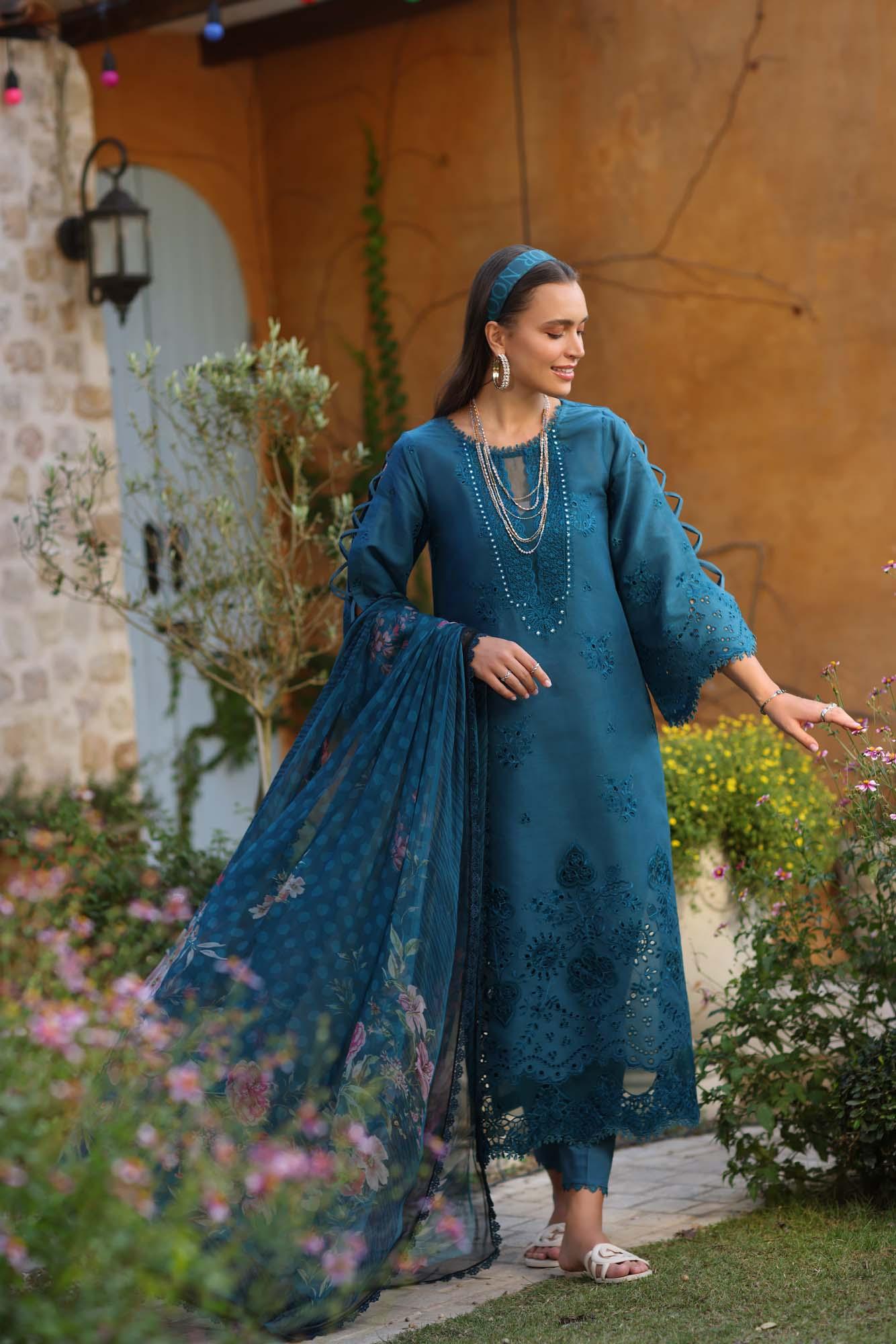 Noor by Saadia Asad | Luxe Chikankari 25 | D8-B - Aqsa Fabrics