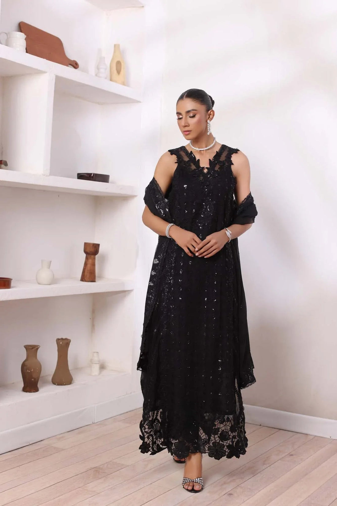 Noor by Saadia Asad | Noor Chiffon De Luxe | D4 - Aqsa Fabrics