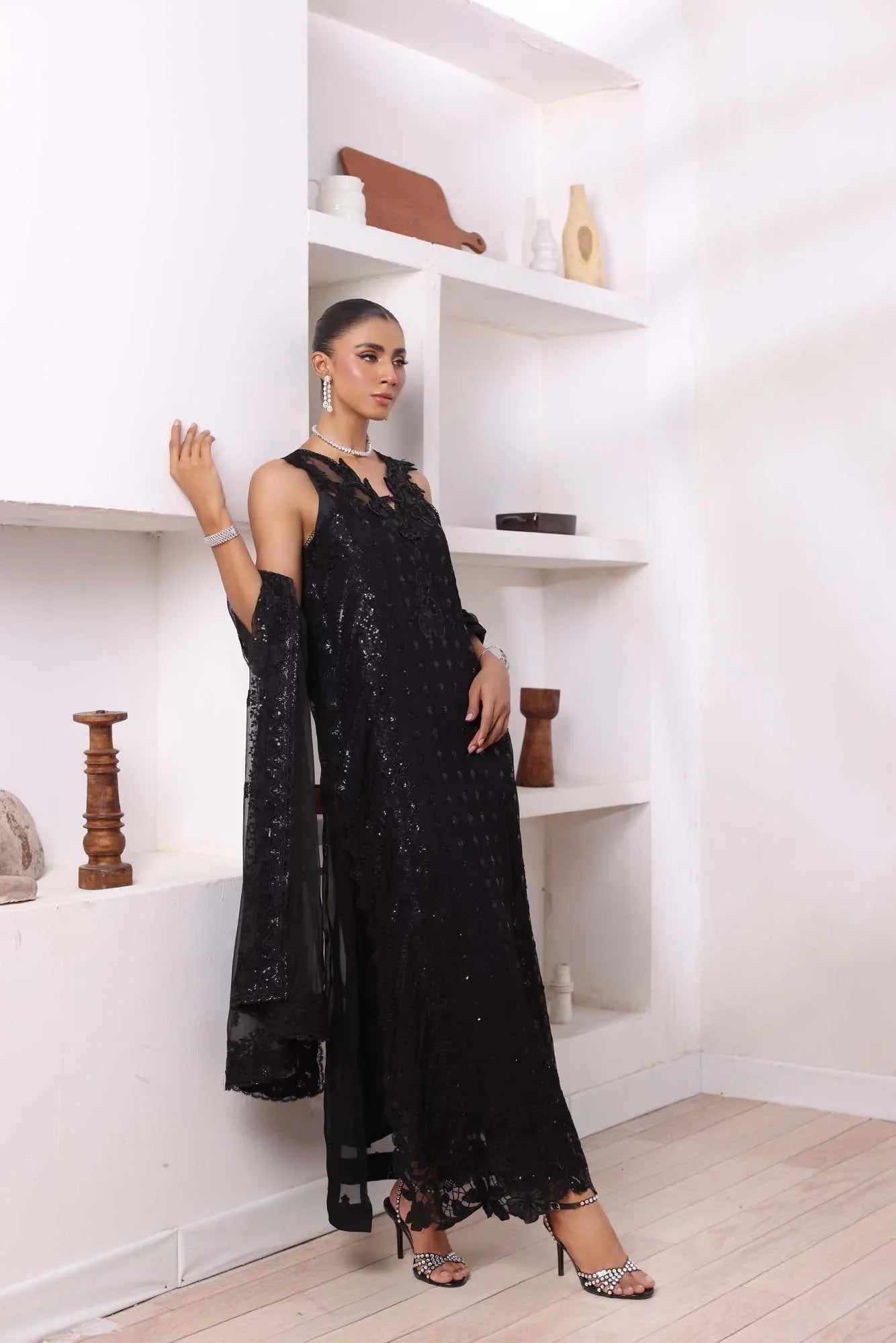 Noor by Saadia Asad | Noor Chiffon De Luxe | D4 - Aqsa Fabrics