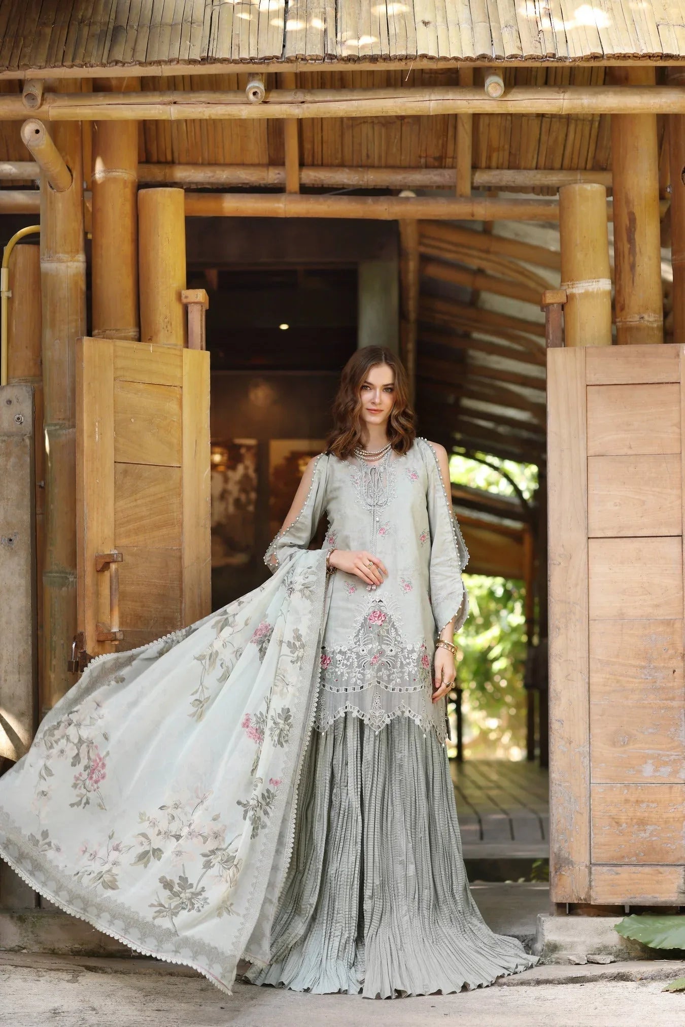 Noor by Saadia Asad | Eid Luxe Printedkari | D2-A - Aqsa Fabrics