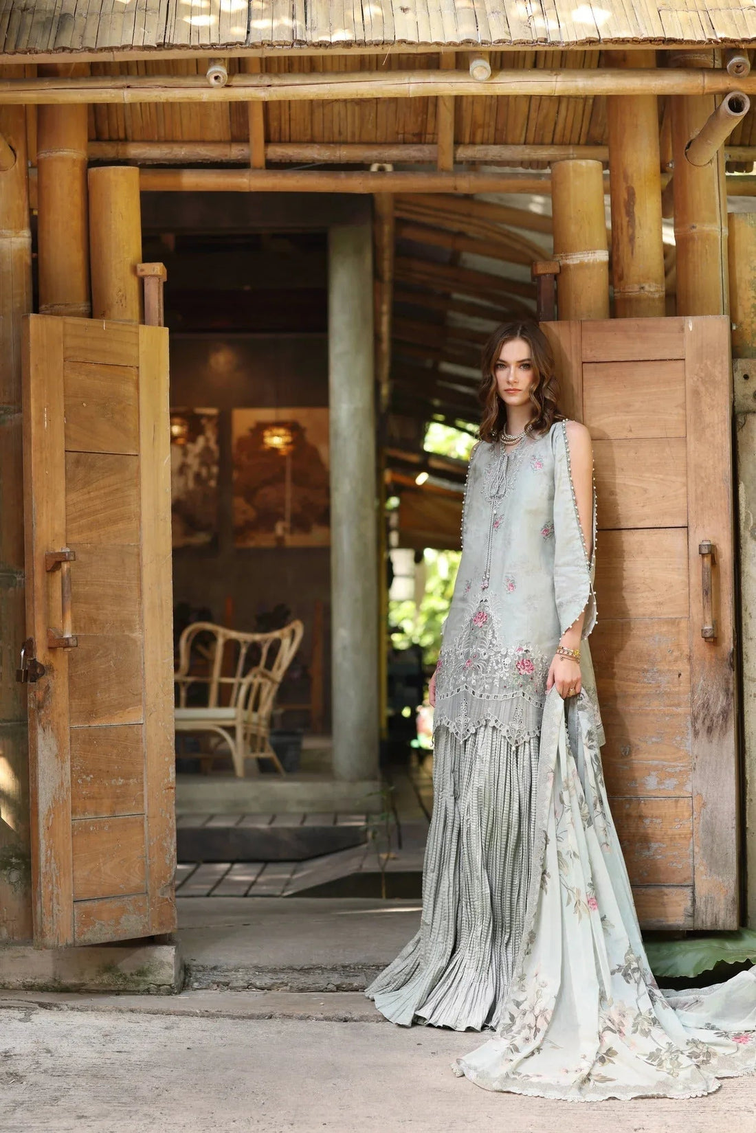 Noor by Saadia Asad | Eid Luxe Printedkari | D2-A - Aqsa Fabrics