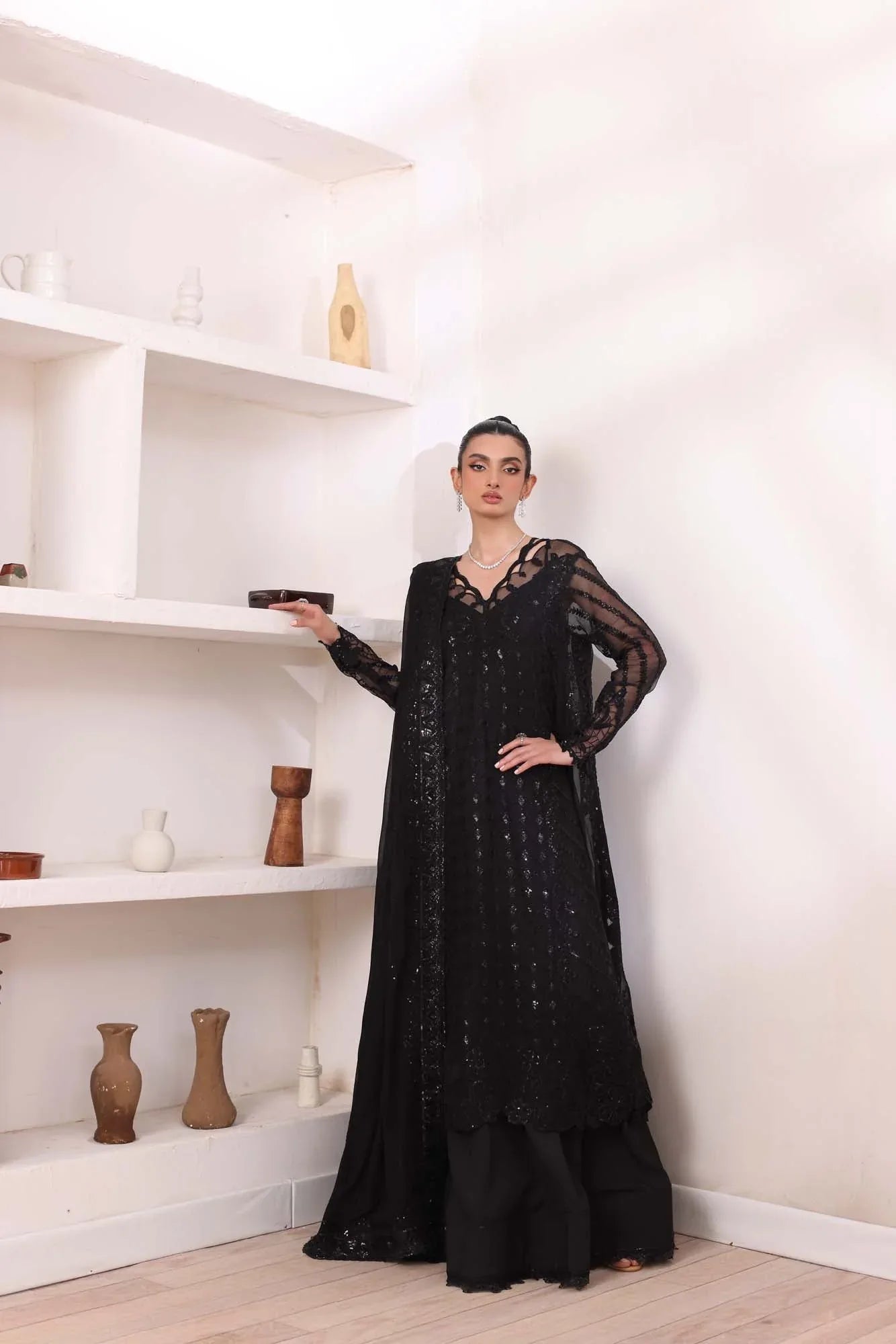 Noor by Saadia Asad | Noor Chiffon De Luxe | D4 - Aqsa Fabrics
