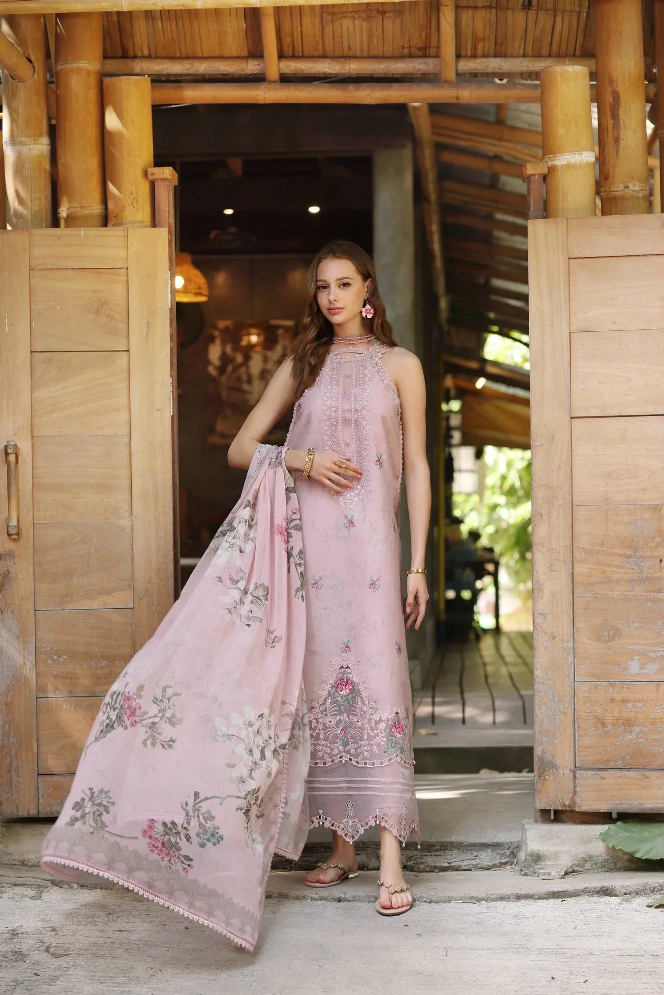 Noor by Saadia Asad | Eid Luxe Printedkari | D2-B - Aqsa Fabrics