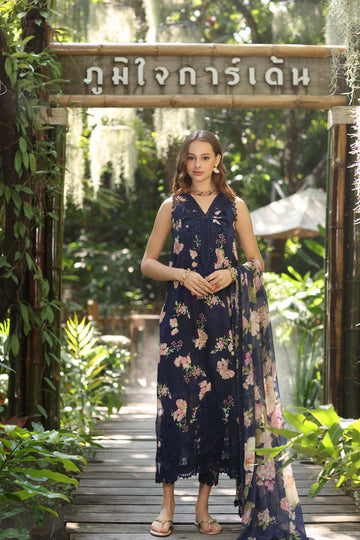 Noor by Saadia Asad | Eid Luxe Printedkari | D8-B - Aqsa Fabrics