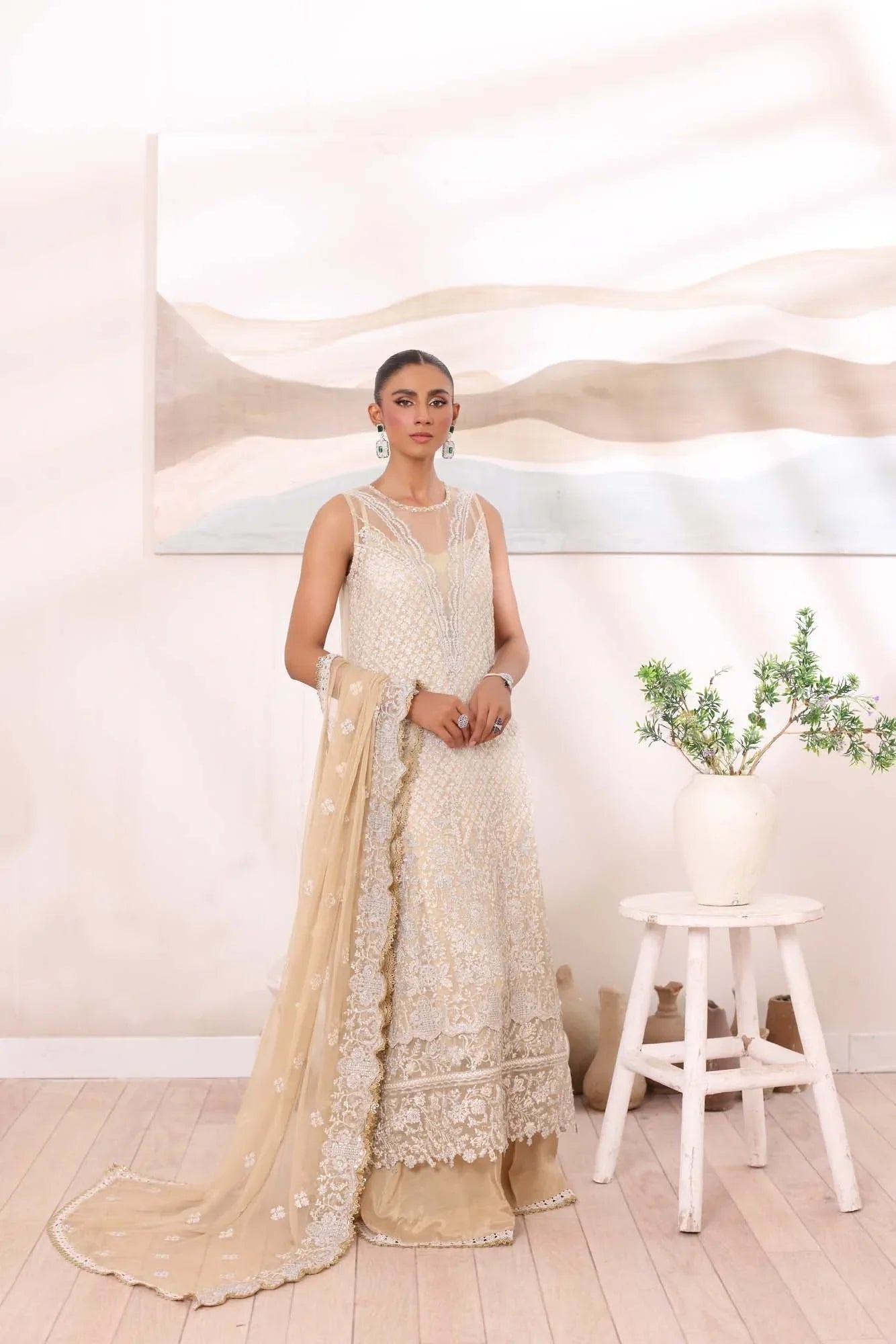 Noor by Saadia Asad | Noor Chiffon De Luxe | D1 - Aqsa Fabrics