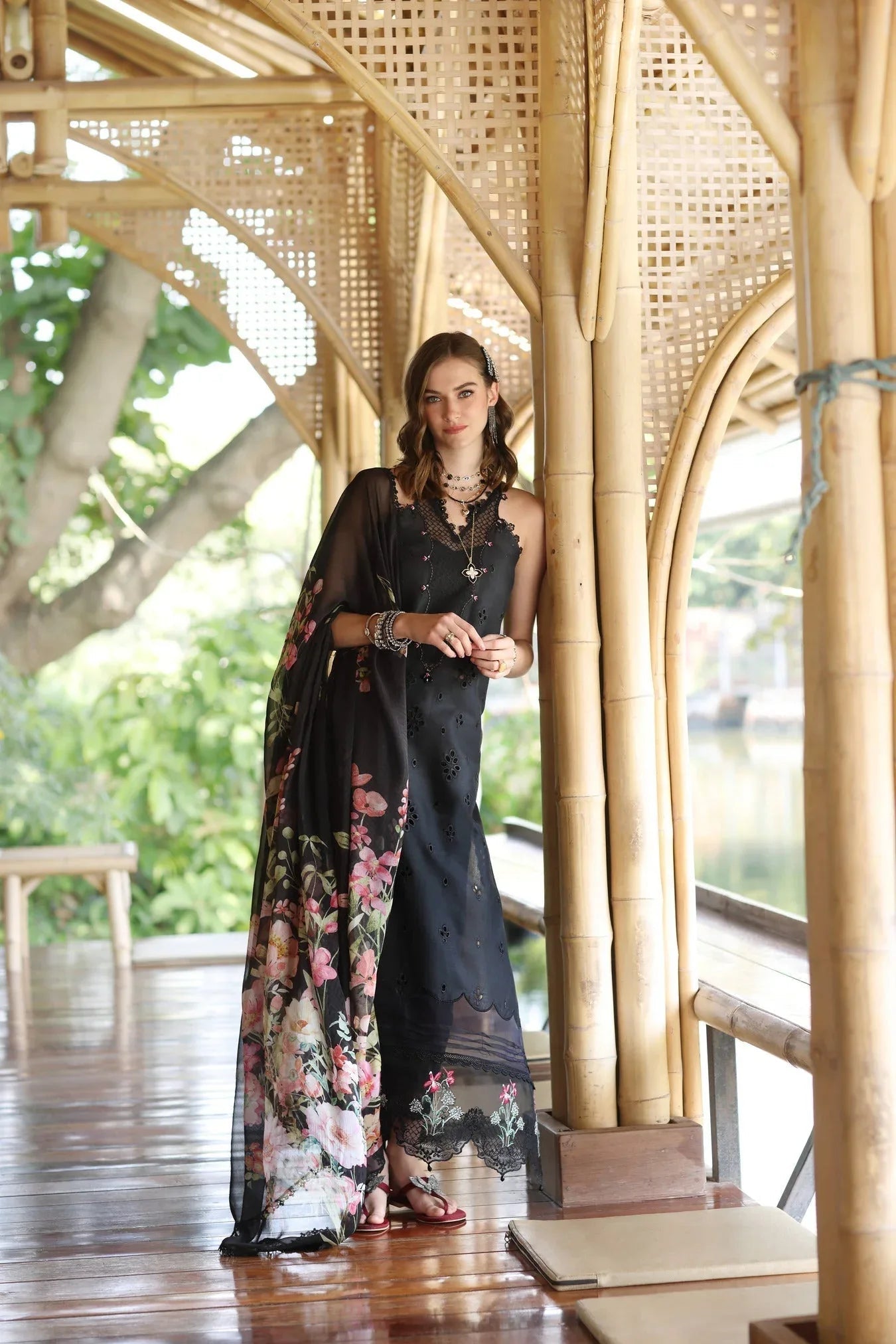 Noor by Saadia Asad | Eid Luxe Printedkari | D7-A - Aqsa Fabrics