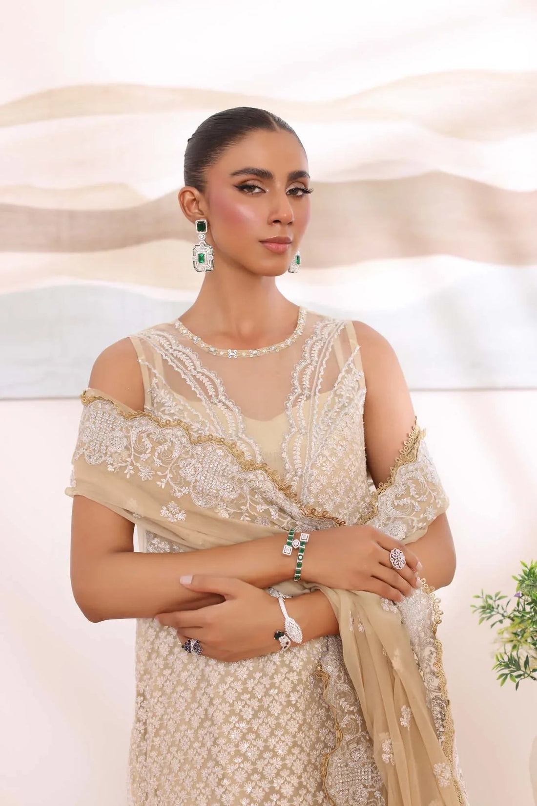 Noor by Saadia Asad | Noor Chiffon De Luxe | D1 - Aqsa Fabrics