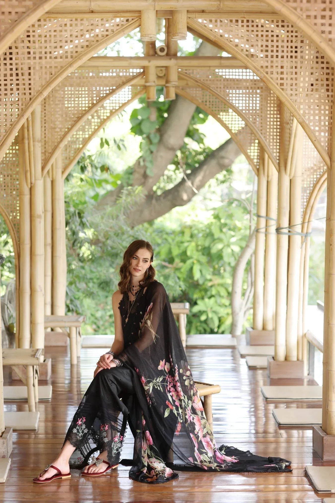 Noor by Saadia Asad | Eid Luxe Printedkari | D7-A - Aqsa Fabrics