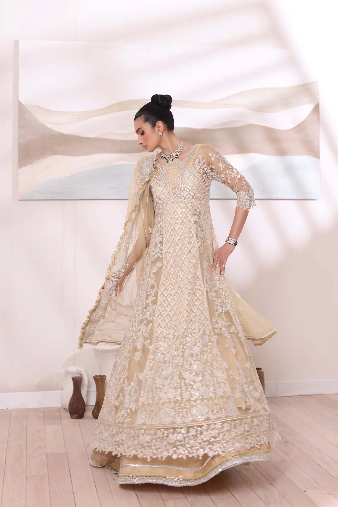 Noor by Saadia Asad | Noor Chiffon De Luxe | D1 - Aqsa Fabrics