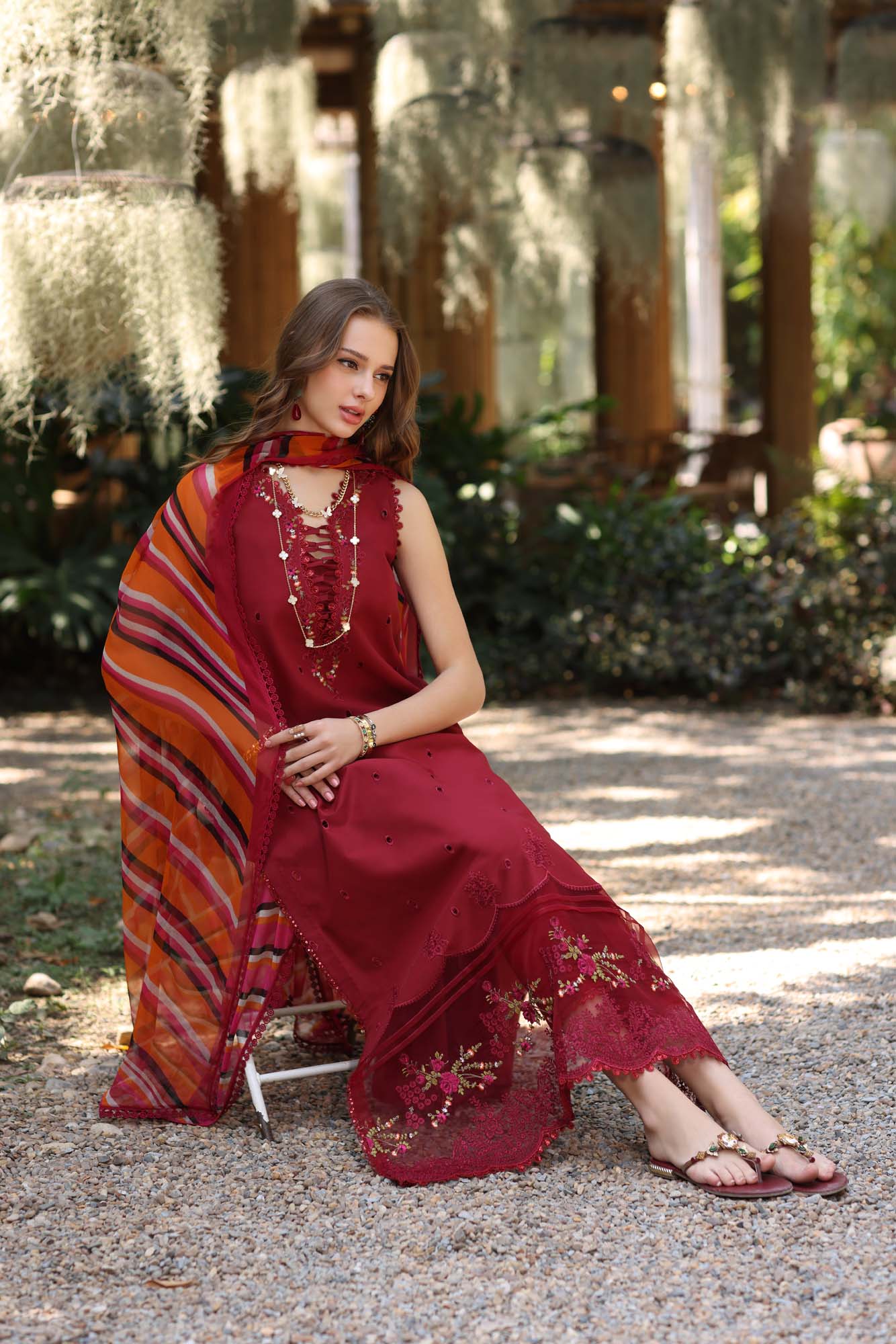 Noor by Saadia Asad | Eid Luxe Printedkari | D3-B - Aqsa Fabrics