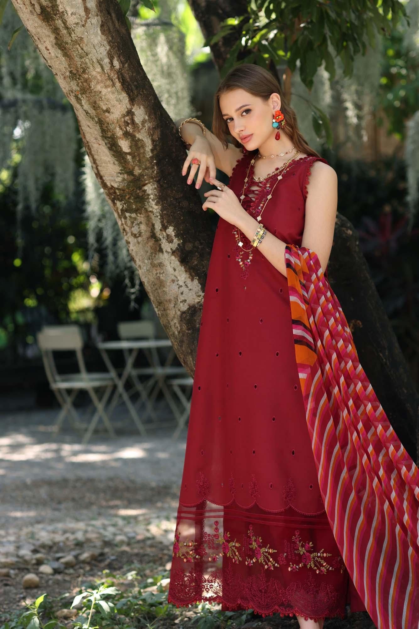 Noor by Saadia Asad | Eid Luxe Printedkari | D3-B - Aqsa Fabrics