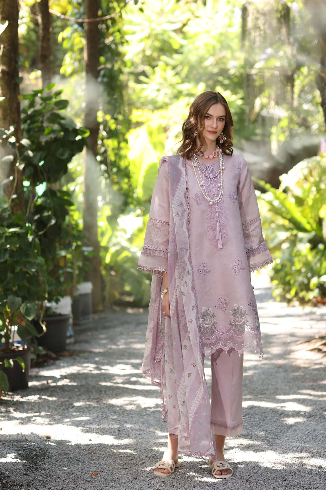 Noor by Saadia Asad | Eid Luxe Printedkari | D6-B - Aqsa Fabrics
