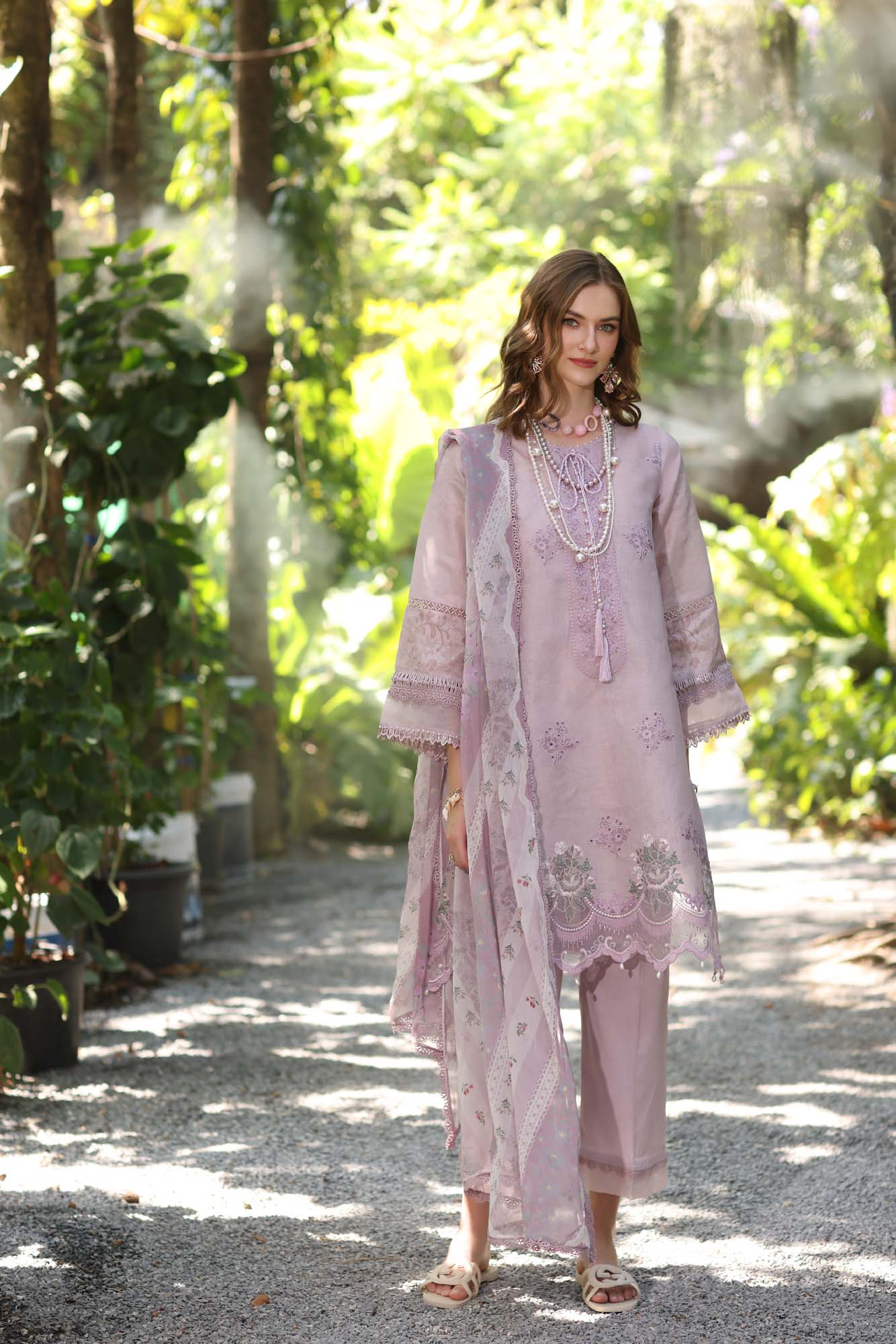 Noor by Saadia Asad | Eid Luxe Printedkari | D6-B - Aqsa Fabrics