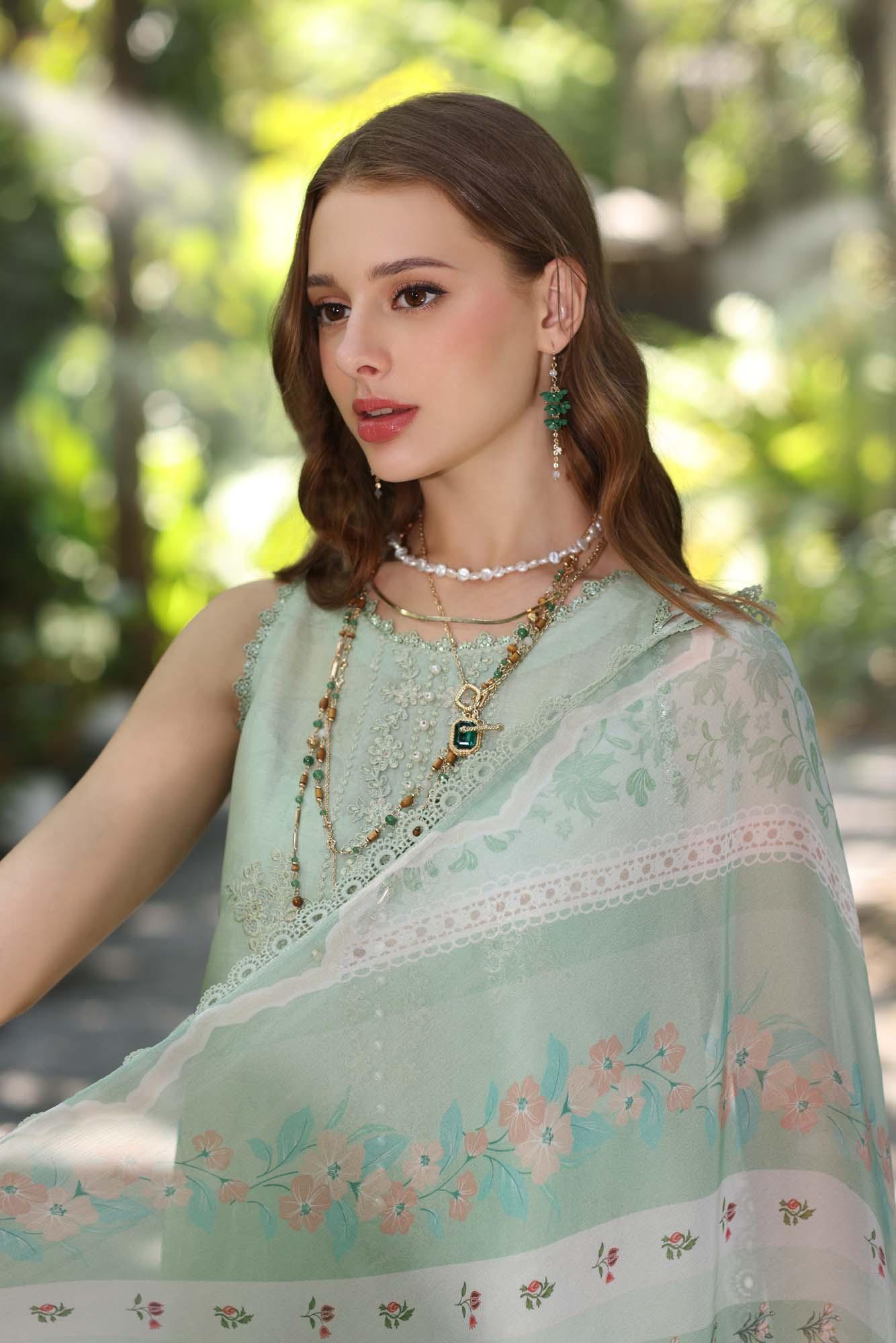 Noor by Saadia Asad | Eid Luxe Printedkari | D6-A - Aqsa Fabrics