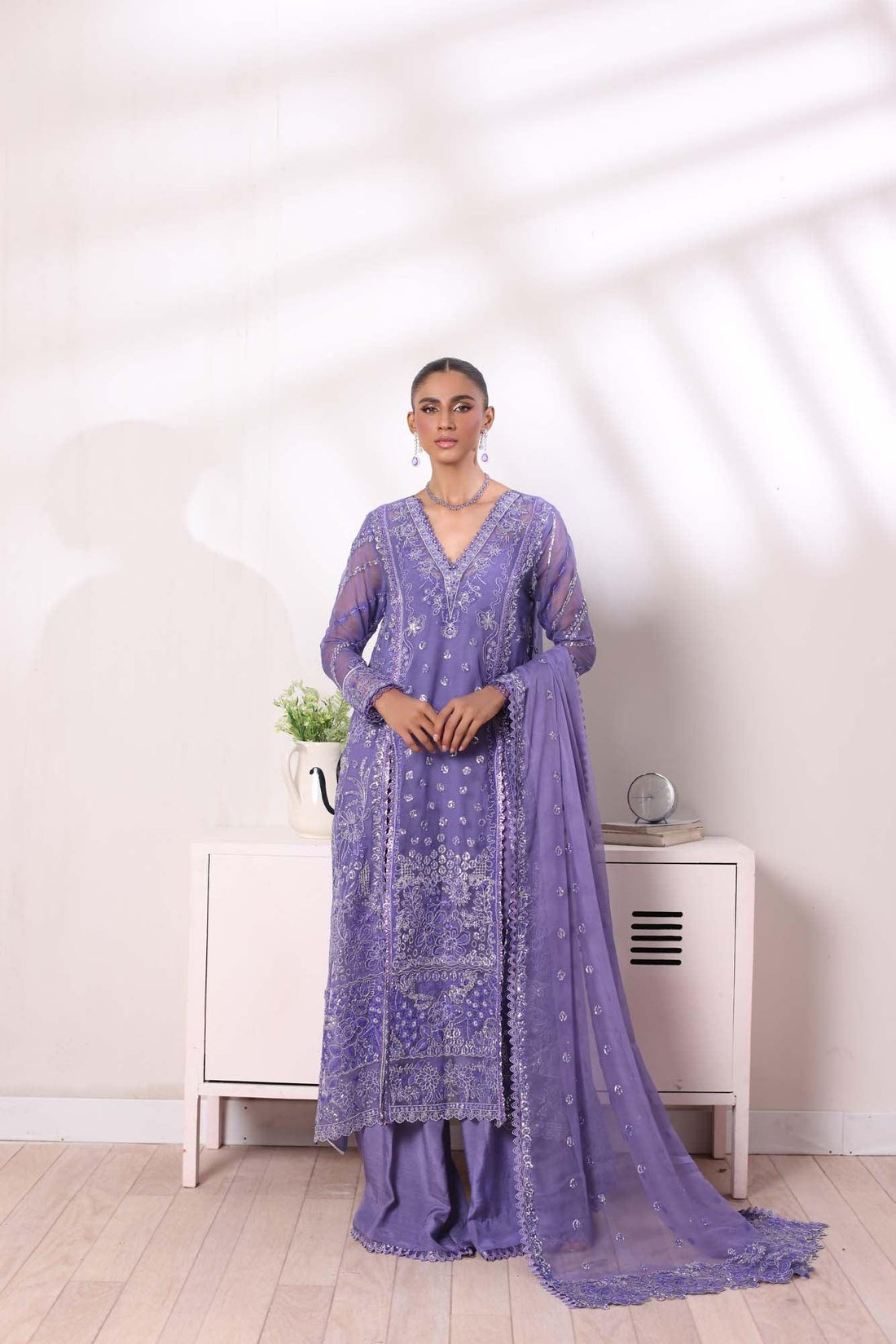 Noor by Saadia Asad | Noor Chiffon De Luxe | D2 - Aqsa Fabrics