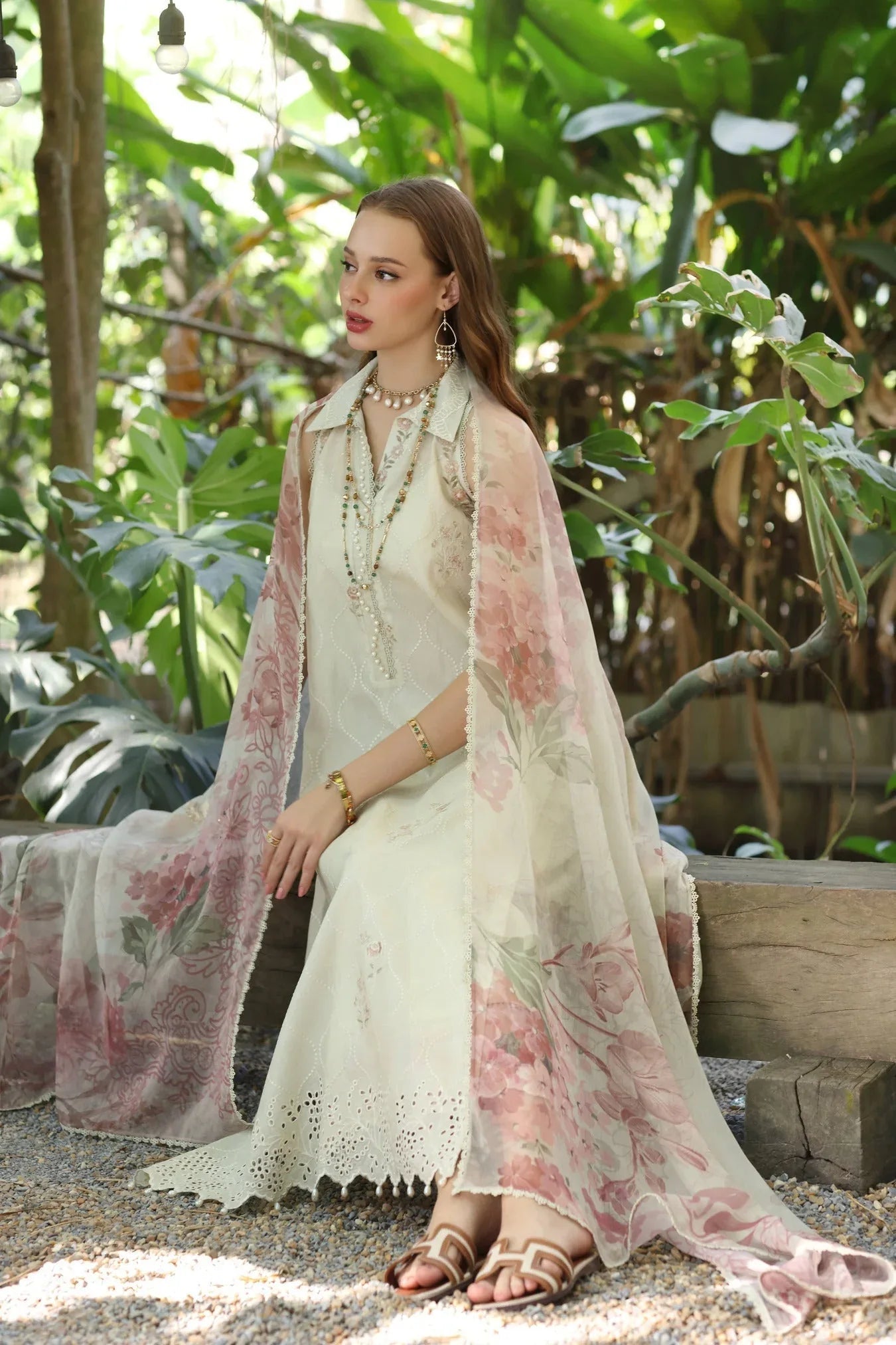 Noor by Saadia Asad | Eid Luxe Printedkari | D5-B - Aqsa Fabrics