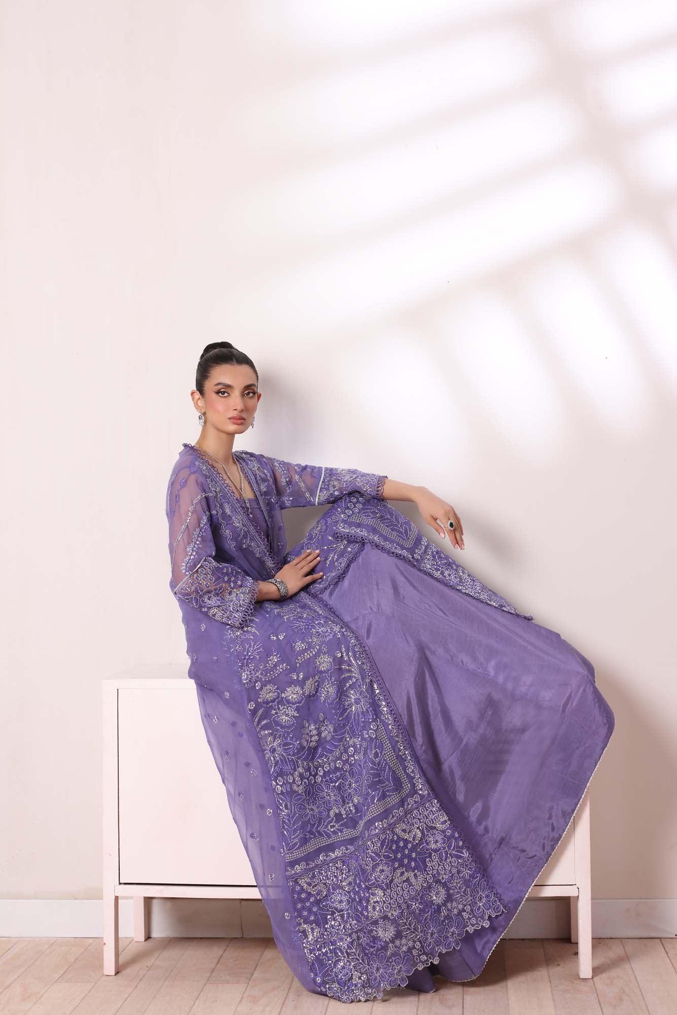 Noor by Saadia Asad | Noor Chiffon De Luxe | D2 - Aqsa Fabrics
