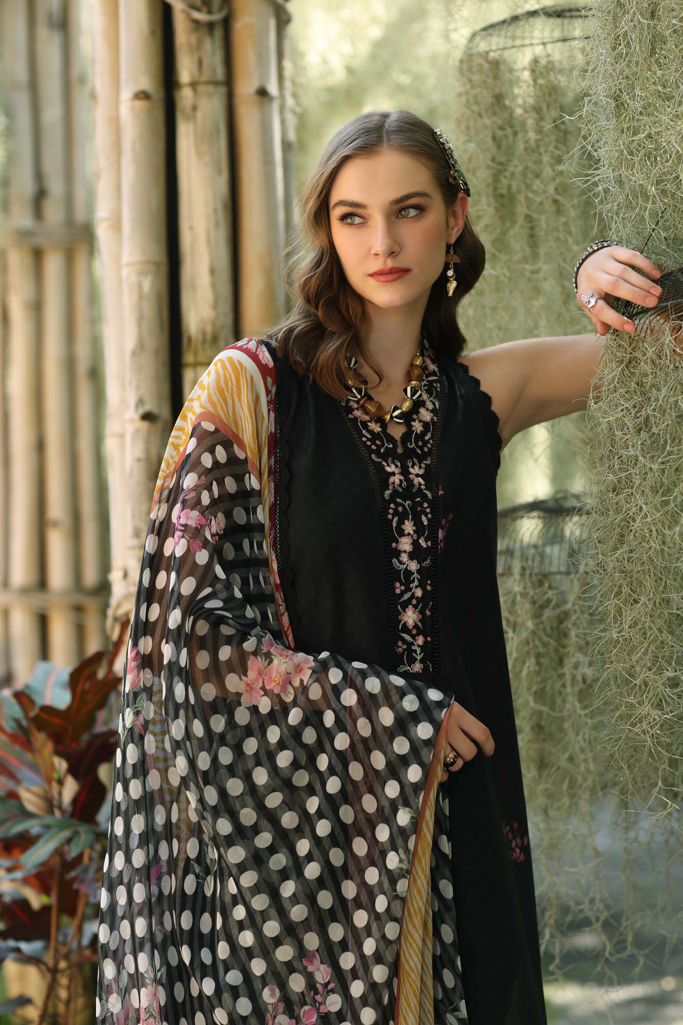 Noor by Saadia Asad | Eid Luxe Printedkari | D10-B - Aqsa Fabrics