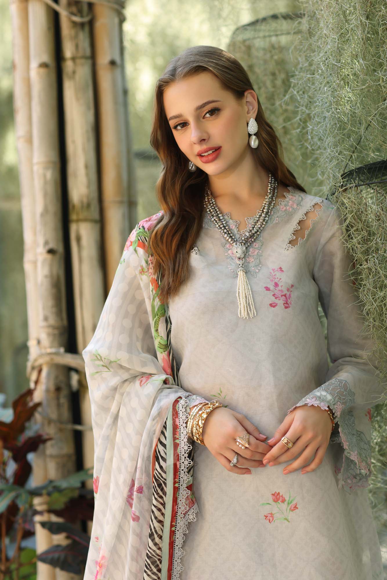 Noor by Saadia Asad | Eid Luxe Printedkari | D10-A - Aqsa Fabrics