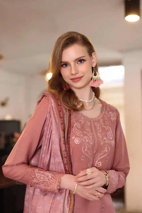 Noor by Saadia Asad | Winter Embroidered Printkhaas 25 | D2 - B - Aqsa Fabrics