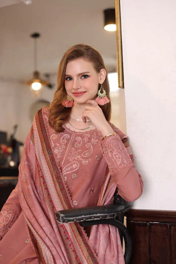 Noor by Saadia Asad | Winter Embroidered Printkhaas 25 | D2 - B - Aqsa Fabrics