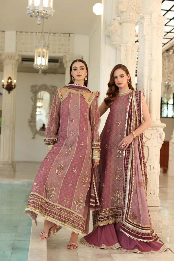 Noor by Saadia Asad | Festive 25 | D6 - Rose Pink - Aqsa Fabrics