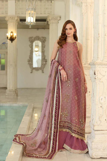 Noor by Saadia Asad | Festive 25 | D6 - Rose Pink - Aqsa Fabrics