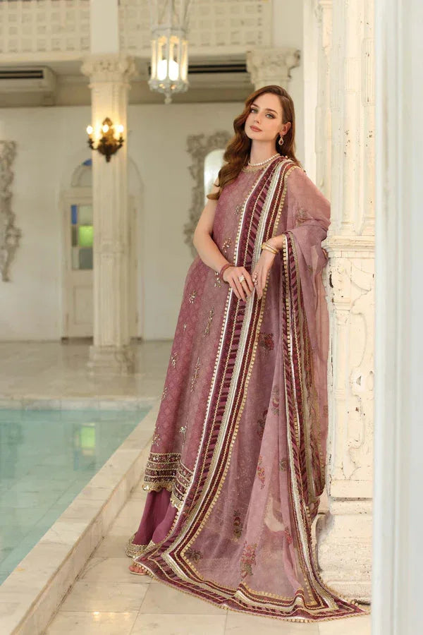 Noor by Saadia Asad | Festive 25 | D6 - Rose Pink - Aqsa Fabrics