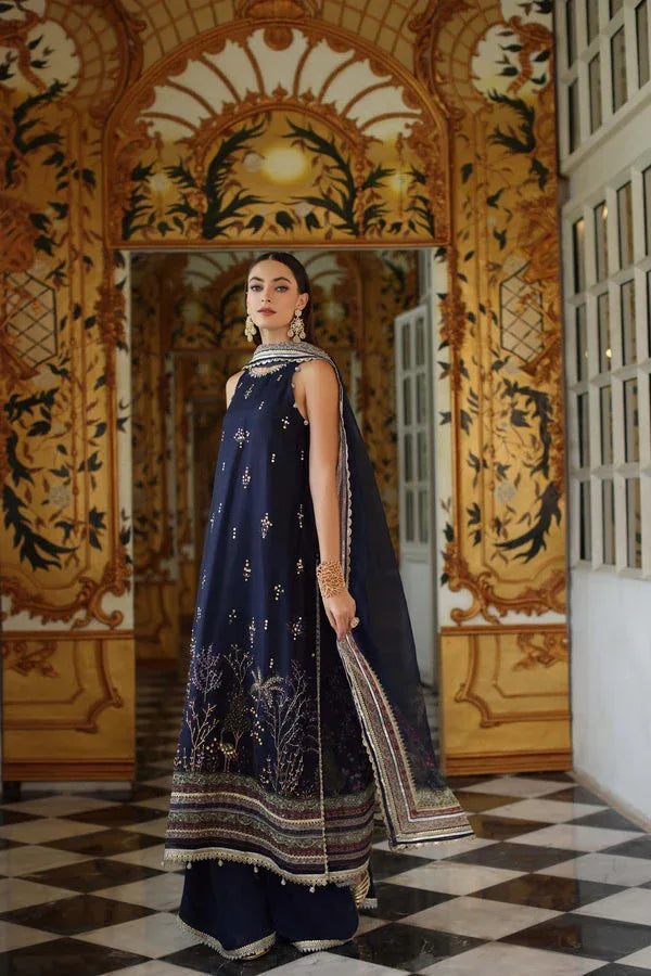 Noor by Saadia Asad | Festive 25 | D3 - Blue - Aqsa Fabrics