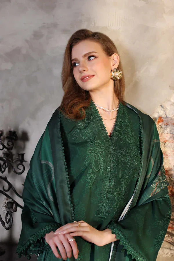 Noor by Saadia Asad | Winter Embroidered Printkhaas 25 | D3 - A - Aqsa Fabrics