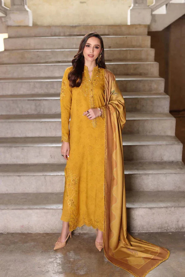 Noor by Saadia Asad | Winter Embroidered Printkhaas 25 | D3 - B - Aqsa Fabrics