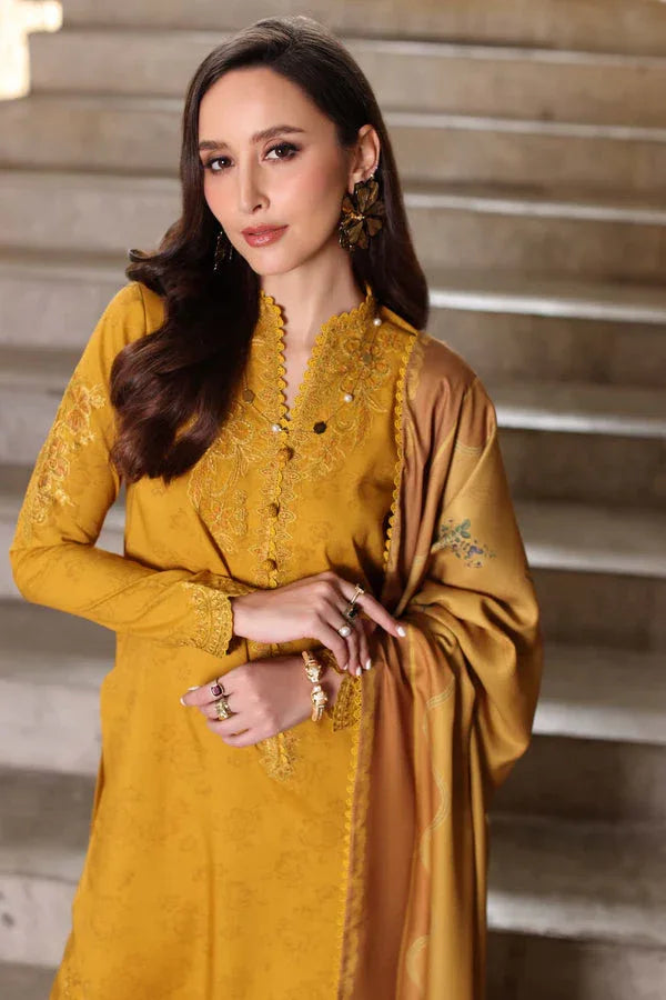 Noor by Saadia Asad | Winter Embroidered Printkhaas 25 | D3 - B - Aqsa Fabrics