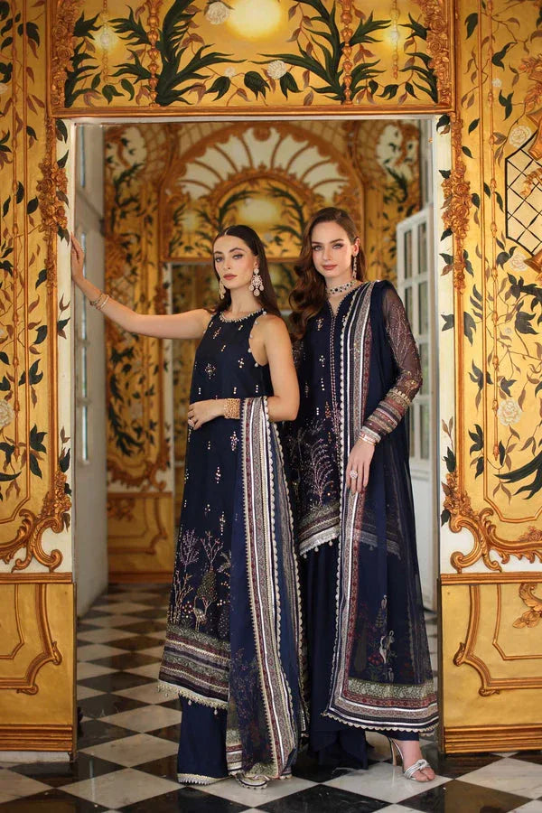 Noor by Saadia Asad | Festive 25 | D3 - Blue - Aqsa Fabrics