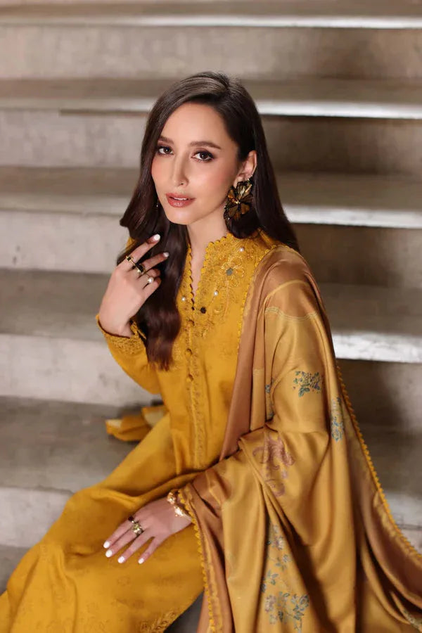 Noor by Saadia Asad | Winter Embroidered Printkhaas 25 | D3 - B - Aqsa Fabrics