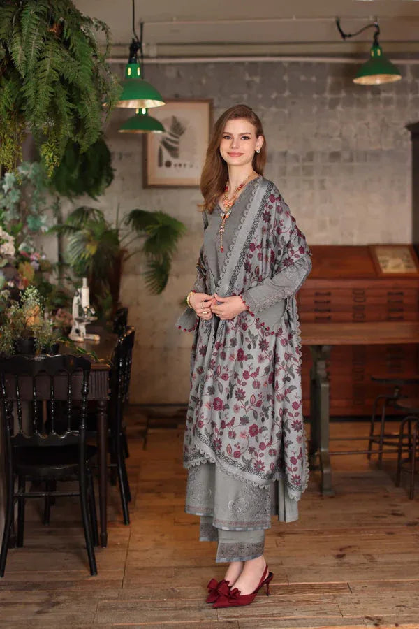 Noor by Saadia Asad | Winter Embroidered Printkhaas 25 | D4 - B - Aqsa Fabrics