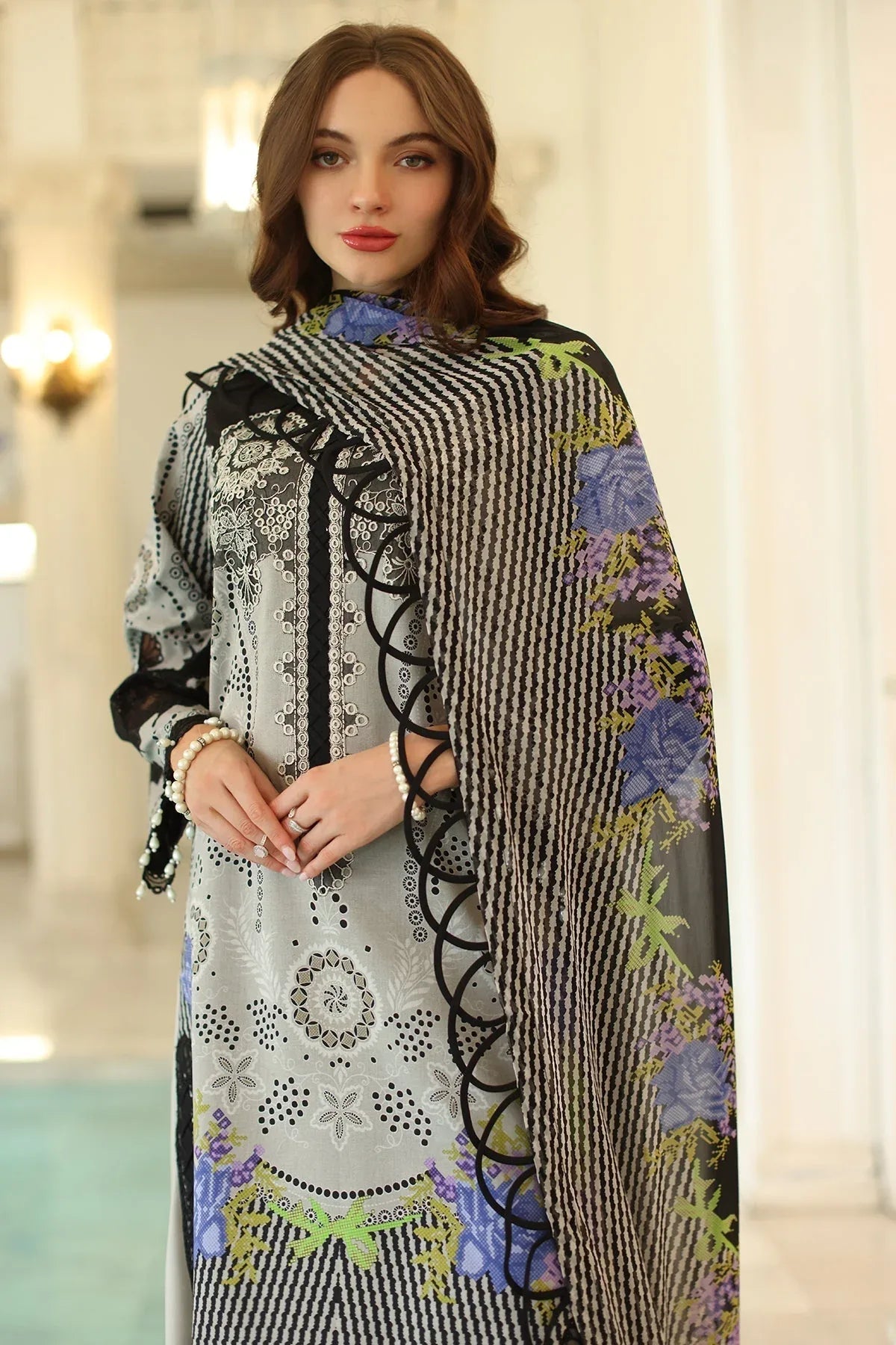 Charizma | Aniq Lawn Collection | AN5-02 - Aqsa Fabrics