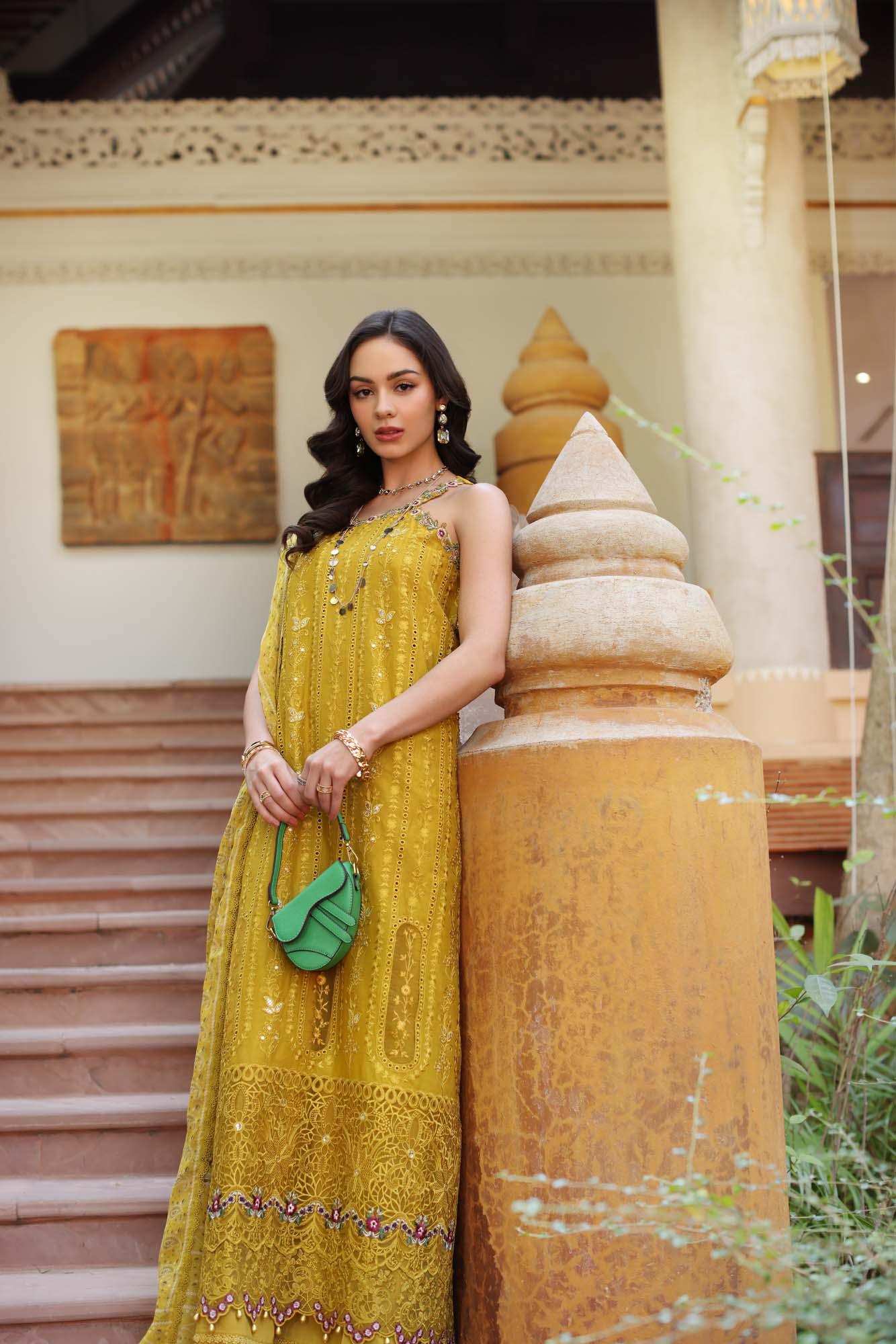 Noor by Saadia Asad | Eid Luxury Laserkari 25 | D5-A - Aqsa Fabrics