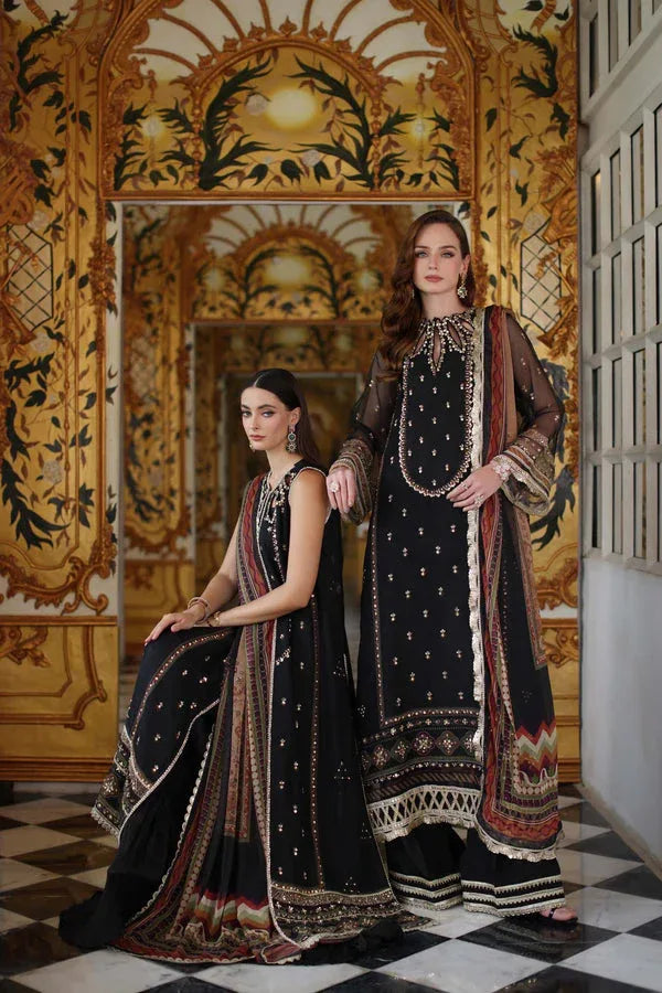 Noor by Saadia Asad | Festive 25 | D1 - Black - Aqsa Fabrics