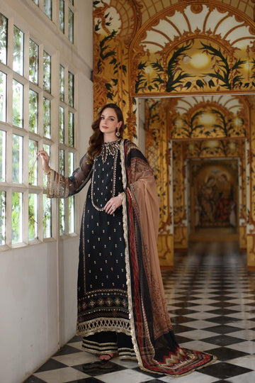 Noor by Saadia Asad | Festive 25 | D1 - Black - Aqsa Fabrics