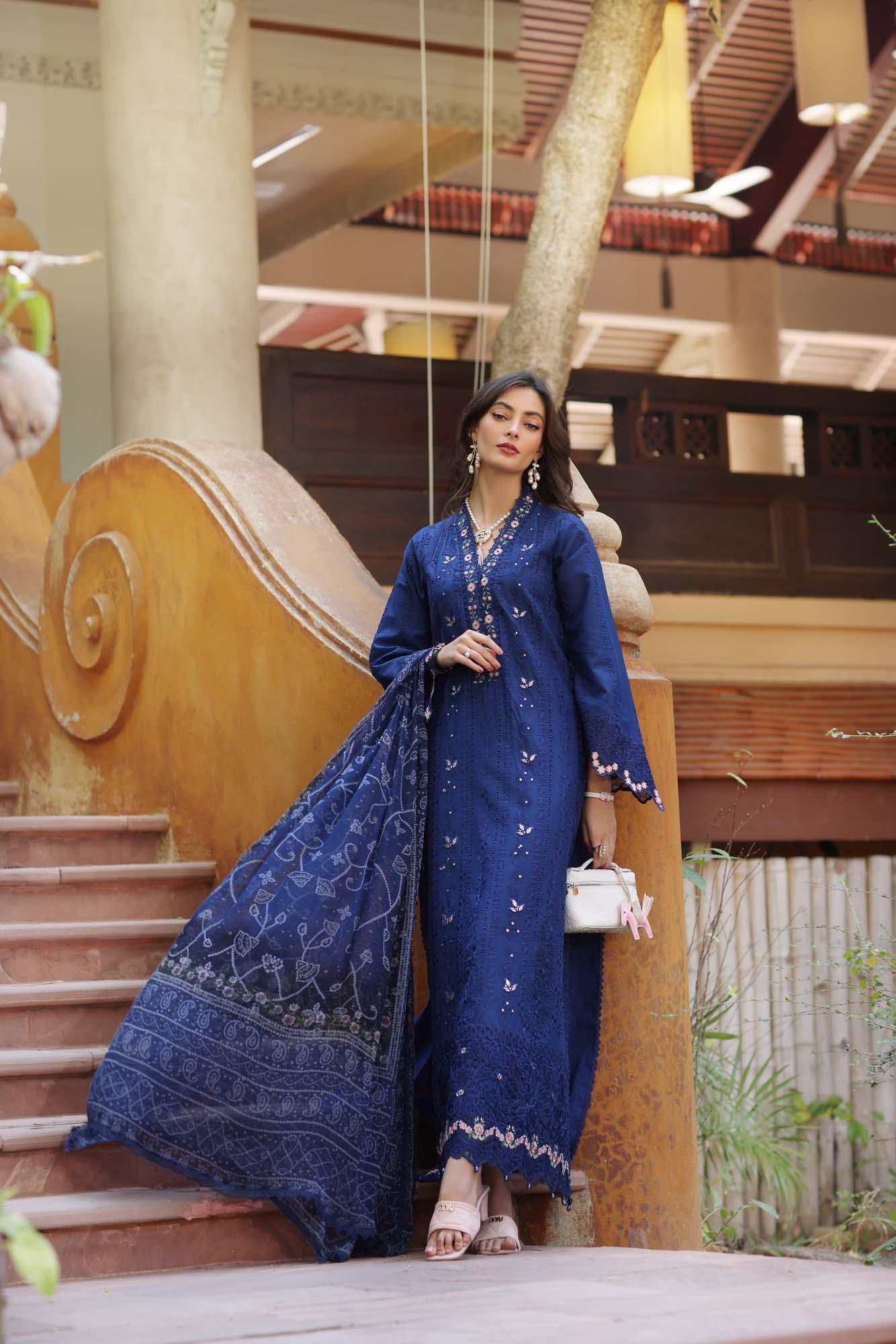Noor by Saadia Asad | Eid Luxury Laserkari 25 | D5-B - Aqsa Fabrics