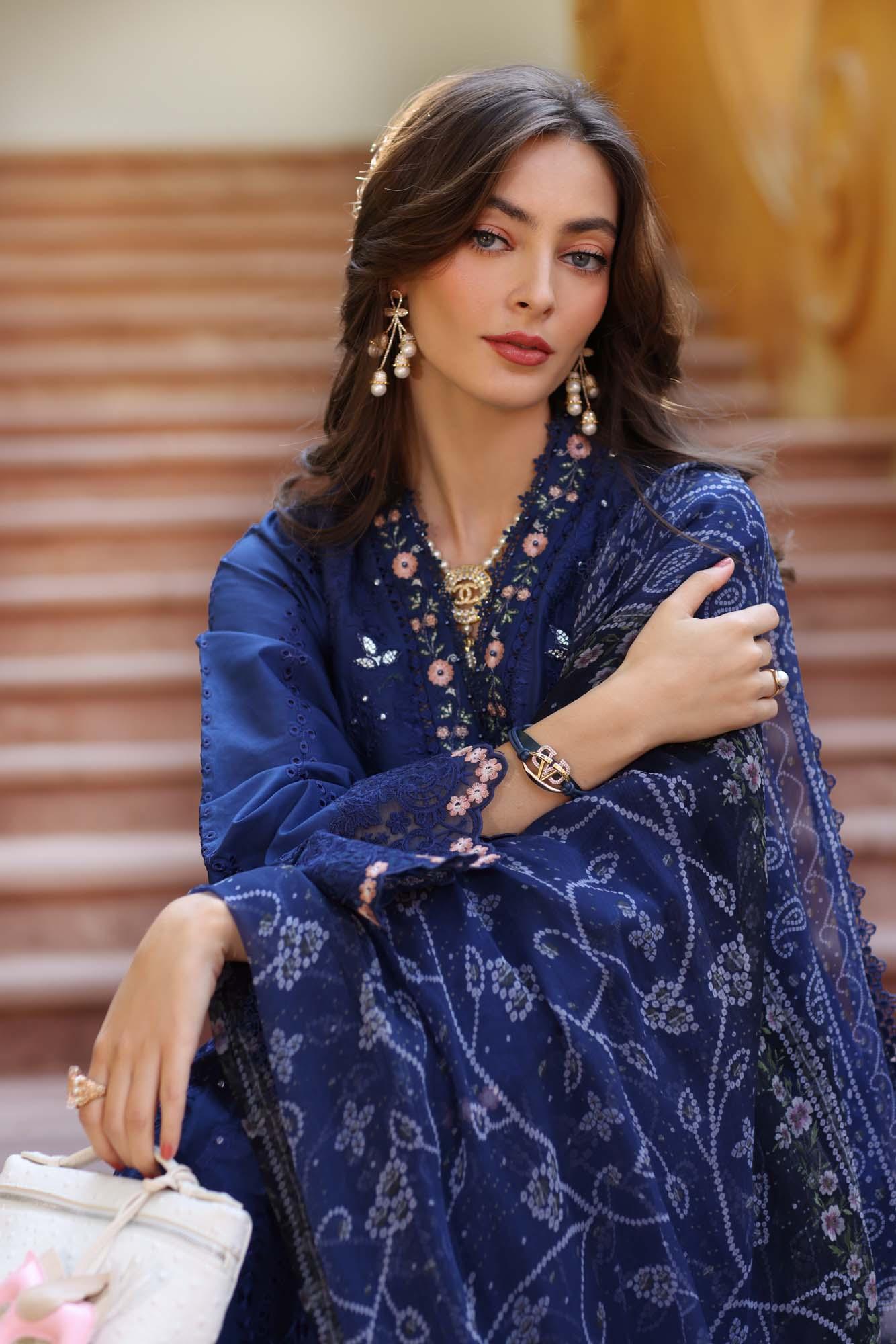 Noor by Saadia Asad | Eid Luxury Laserkari 25 | D5-B - Aqsa Fabrics