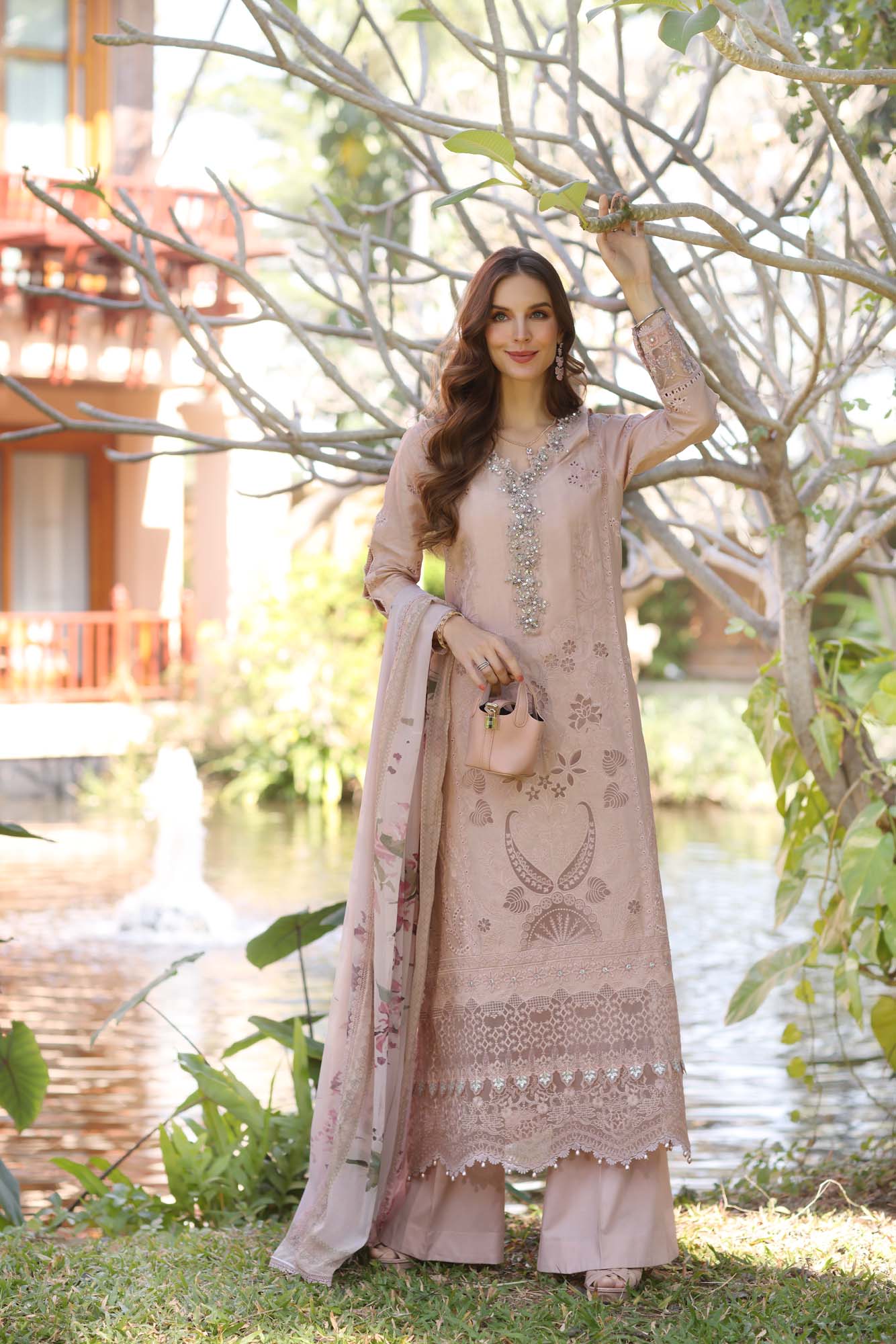 Noor by Saadia Asad | Eid Luxury Laserkari 25 | D6-B - Aqsa Fabrics