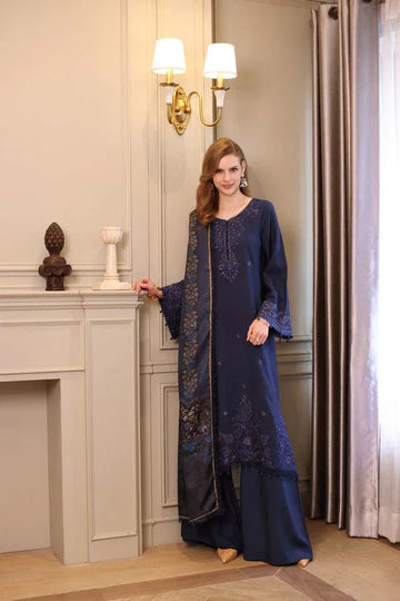 Noor by Saadia Asad | Winter Embroidered Printkhaas 25 | D7 - B - Aqsa Fabrics