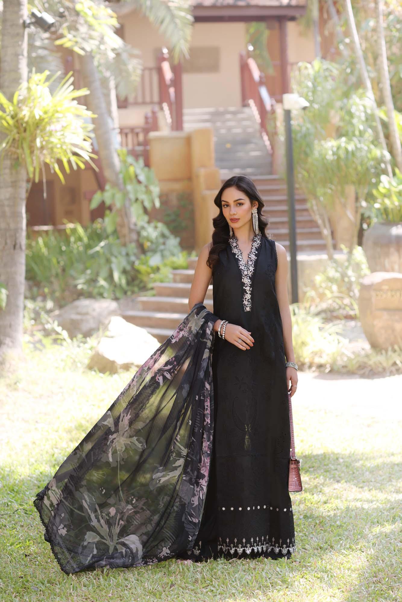 Noor by Saadia Asad | Eid Luxury Laserkari 25 | D6-A - Aqsa Fabrics