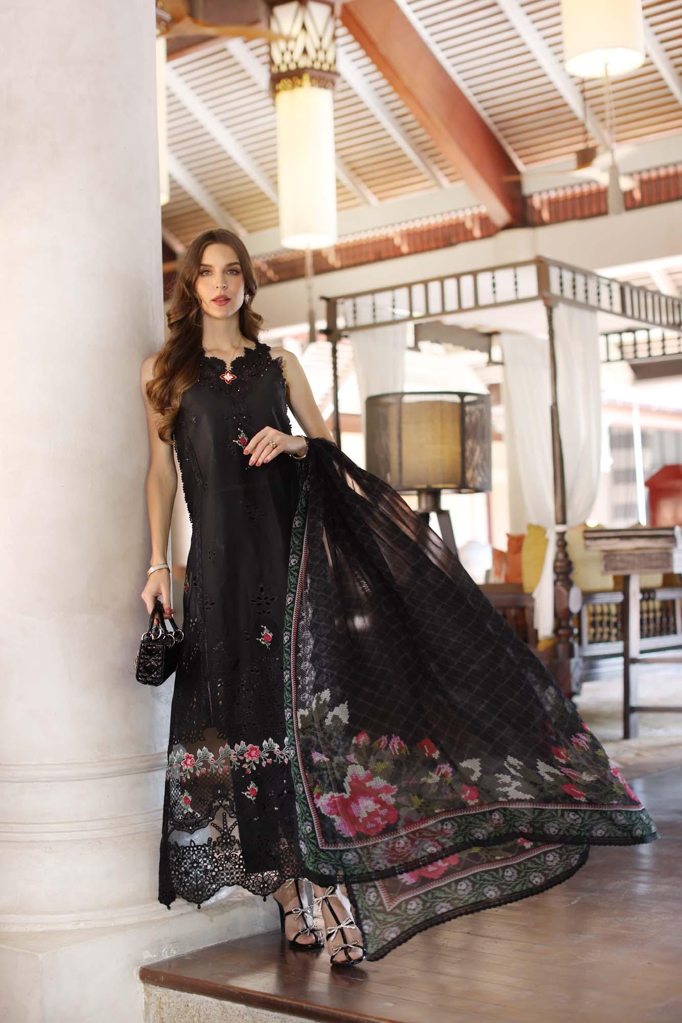 Noor by Saadia Asad | Eid Luxury Laserkari 25 | D4-A - Aqsa Fabrics