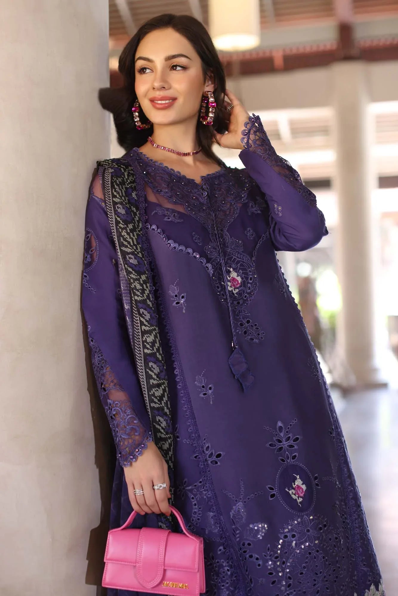 Noor by Saadia Asad | Eid Luxury Laserkari 25 | D4-B - Aqsa Fabrics